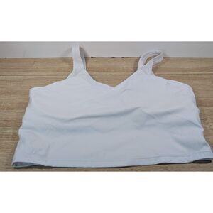 White Sports Bra Top Women’s XL Athletic Stretch Yoga Workout Tank New